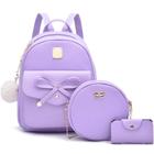 Mochila I IHAYNER Girls Bowknot Fashion Leather Purple