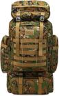 Mochila impermeável de camuflagem para caminhada (80L)