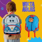 Mochila Infantil Alças Costa Carro Fusca Policial Menino