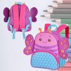 Mochila Infantil Alças Infantil Borboletinha 3D Menina Bebe