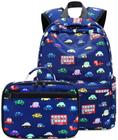 Mochila Infantil CAMTOP com Lancheira - Azul Marinho - Para Crianças e Meninos Pré-Escolares