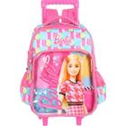 Mochila Infantil com Rodinha Barbie G PINK C/ALCA