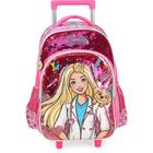 Mochila Infantil com Rodinha Barbie G PINK - Luxcel