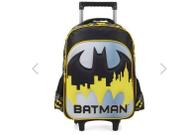 Mochila Infantil Com Rodinha Batman Grande Amarela - Luxcel