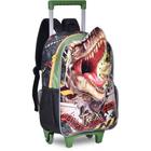 Mochila Infantil com Rodinha T-REX 3D G Estojo+lancheira KIT