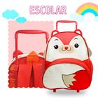 Mochila Infantil Com Rodinhas - Raposa