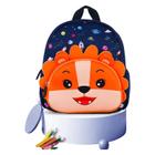 Mochila infantil creche escolar leao 12 pre escola aulas