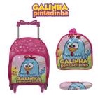 Mochila Infantil Creche Lancheira Galinha Pintadinha Passeio