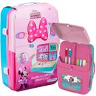 Mochila Infantil de Atividades Minnie Rosa com Canetinhas e Acessorios 2 em 1 Multikids BR1588