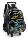 Mochila Infantil de Costas e Rodas Batman Cinza - 33x44x16cm - Luxcel