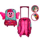 Mochila Infantil Escolar Borboleta Jardim Infância Decorada Para Criança Personagem Amplo Espaçoso Interno Confortável