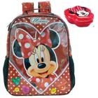 Mochila Infantil Escolar Minnie Mouse Love Tam G Costas