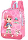 Mochila Infantil Escolar Moranguinho Na Cidade 40cm Original Luxcel