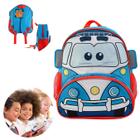 Mochila Infantil Escolar Passeio Com Alças Fusca Policia Linha Clio Style Volta as Aulas