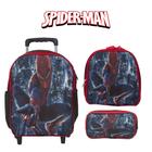 Mochila Infantil Escolar Rodinha Homem Aranha Com Lancheira