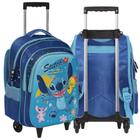 Mochila Infantil Escolar Stitch Rodinha Creche Pre Escola