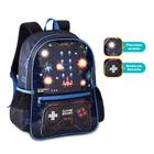 Mochila Infantil Escolar Vídeo Game Com Luz Meninos Gamer