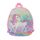 Mochila Infantil Feminina Coração/Unicórnio Menina Novo