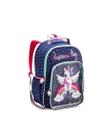 Mochila Infantil Feminina Escolar Unicórnio Costas Grande - Denlex