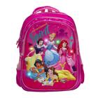 Mochila Infantil Feminina Princesas 3D Led Costas Cor Rosa - TOYS 2U