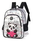 Mochila Infantil Feminina Ursinho Panda Costas Arco-íris G