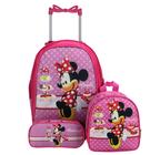 Mochila Infantil, Lancheira e Estojo Escolar Minnie - Nh Mix