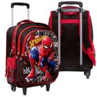 Mochila Infantil Masculina Rodinhas Homem Aranha 3D Marvel