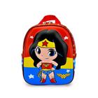 Mochila Infantil Maxtoy Super Friends Mulher Maravilha