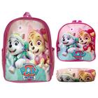 Mochila Infantil Menina Creche Patrulha Canina Rosa Grande