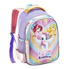 Mochila Infantil Menina Unicórnio Rainbow Grande Linda