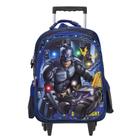 Mochila Infantil Menino Batman Rodinhas 3D Led Tamanho G - Toys 2U