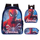 Mochila Infantil Menino Costas Homem Aranha Tam G Lancheira