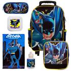 Mochila Infantil Menino Rodinha Batman Aula e Itens Toys 2U