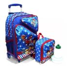 Mochila Infantil Patrulha Canina Rodinhas Grande + Lancheira - Kids Bag