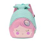 Mochila Infantil Pequena Sereia Passeio Viagem Menina Costas