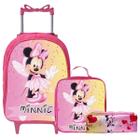 Mochila Infantil Rodinha Kit Menina + Lancheira Térmica + Estojo Box