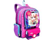 Kit Mochila Escolar Polly Pocket Infantil Rodinhas Tam G Lancheira Térmica  - Colorido