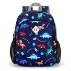 Mochila infantil STEAMEDBUN para meninos de 4 a 6 anos, dinossauro, azul escuro