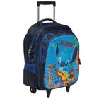 Mochila Infantil Stitch 3D Rodinha Bolsa Escolar Tam G