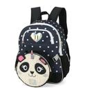 Mochila Infantil UP4YOU Panda + Lancheira Acessórios Luxcel