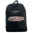 Mochila Jansport Superbreak Plus 26L Preto/Animal Print