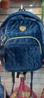 Mochila Kika  com chaveiro KK23M23 cor: Azul