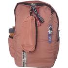 Mochila Kit Com Estojo E Chaveiro Escolar Salmão ZC8006