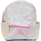 Mochila Lantejoulas Branco E Rosa 29X13X36Cm