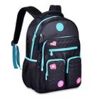 Mochila Lu Like Luluca - LU24088 - Clio - PRETO/CIANO