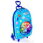 Mochila Mala Escolar Infantil 3D Divertidamente Roleta de Emoções Com Rodinha Maxtoy