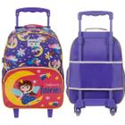 Mochila Mala Escolar Infantil Menina Rodinhas Fadas Dermiwil