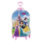 Mochila mala infantil de rodinha tripla castelo disney princesas