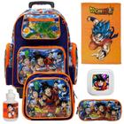 Mochila Masculina Escolar Dragon Ball De Rodinha + Itens