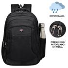 Mochila Masculina Feminina Escolar Juvenil Impermeável Resistente Grande Cor:Preto - MEVISTO